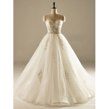 Sweetheart Pearl A Line Sequin Tulle Robe de mariée